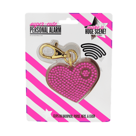 Personal Safety Alarm Super-Cute Personal Safety Alarm for Women - 115 Decibel Panic button charm with LED Safety Light and key chain clip. ()