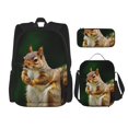thumbnail image 1 of Balery Squirrels Eating Peanuts On The Tree Mochila escolar 3 en 1 para niños: mochila resistente con lonchera térmica y estuche para lápices. Mochila escolar para niños y niñas., 1 of 7