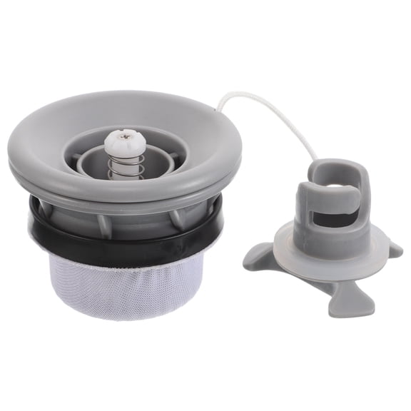 OUNONA Universal Inflatable Boat Air Valve Connector, Grey Plastic, Easy to Use, Compatible with Most Inflatable Boats and Rafts