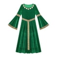 thumbnail image 5 of Zaldita Big Girls Medieval Princess Maxi Dress Long Sleeve Vintage Ball Gowns Renaissance Clothes Green 14, 5 of 7