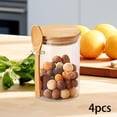 thumbnail image 4 of Organizador de tarros de especias de vidrio, cajón para granos de café, utensilios de cocina, tapa hermética, recipiente para condimentos 4 piezas, 4 of 8