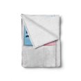 thumbnail image 2 of Gender Reveal Soft Flannel Fleece Throw Blanket, Colorful Stickers Garland and Ribbons Greetings on Wooden Seem Background, Cozy Plush for Indoor and Outdoor Use, 50" x 70", Multicolor, by Ambesonne, 2 of 6