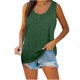 thumbnail image 2 of ICHUANYI Clearance Women Button Round-Neck Blouse Casual Loose Summer Sleeveless Tank(Green, S) ICHUANYI WER2023081112712, 2 of 7