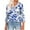 Blue Tops for Women_i, variant on CYMMPU Women's Casual Floral Printed 3/4 Length Sleeve Trendy Tunic Tops Business Work Blouses Shirts V-Neck Summer Fall Basic Tees 2025 Clothes Pink S