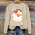thumbnail image 1 of Amzcrzy Sweat-Shirt pour Femmes Noël Col Rond Imprimé Ample Manches Longues Sans Capuche Chandails en Molleton de Noël Manches Longues pour Femmes Chandail Chandail en Molleton 2TG, 1 of 4