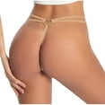 thumbnail image 4 of biudgviw Thongs for Women Low Rise G-String Stretch Strap Panties Underwear Breathable High Cut Seamless Bikini Briefs, 4 of 6