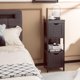 thumbnail image 5 of Mueble de baño de suelo, armario de almacenamiento multifuncional con 2 cajones extraíbles y estante abierto, armario de almacenamiento tipo torre con diseño antivuelco para baño y sala de estar, 5 of 5