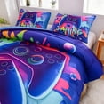 thumbnail image 6 of NTBED Purple Twin Gaming Comforter Sets for Boys Kids Bedding Sets Colorful Games Console Gamer Quilt Set, 6 of 6