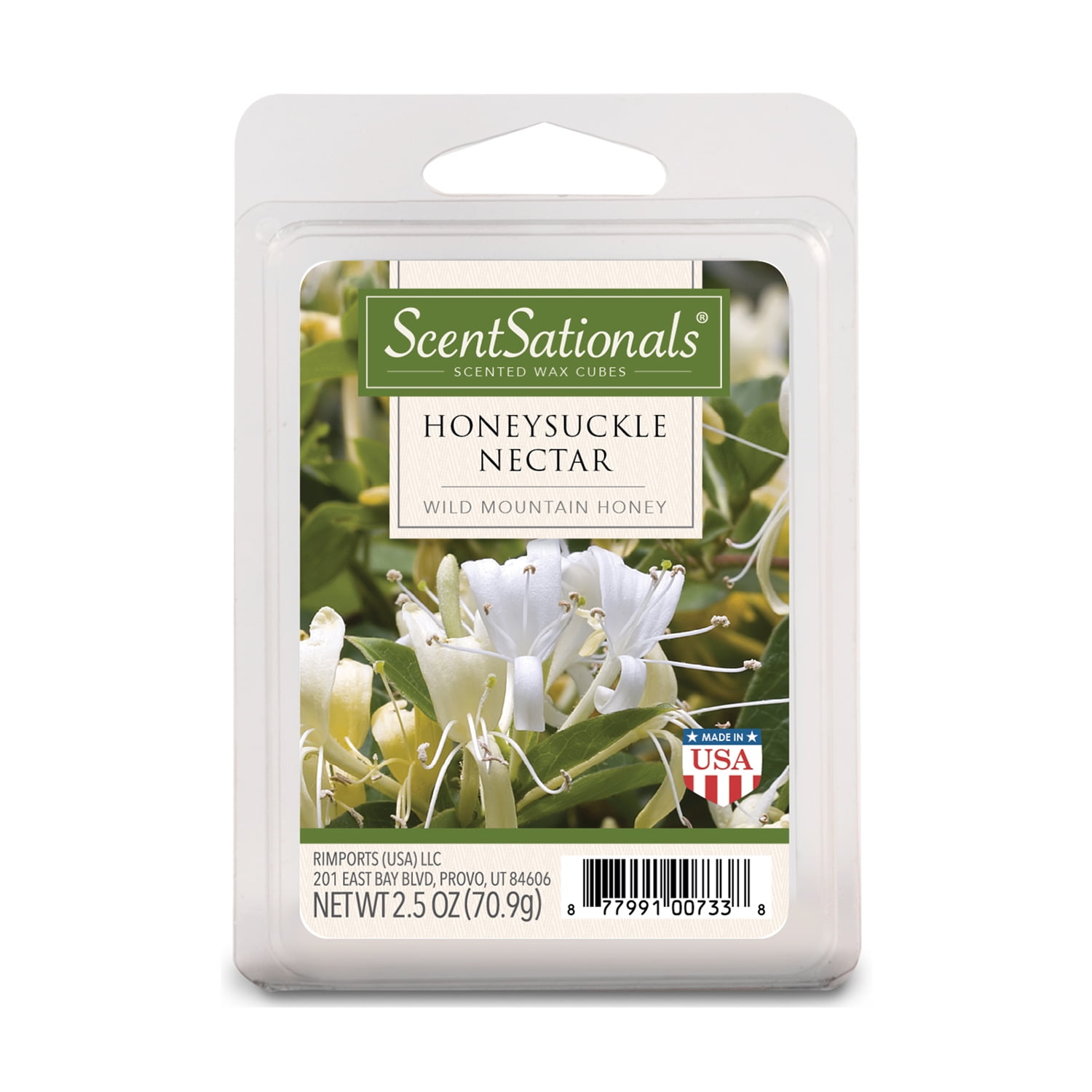 Scentsationals Honeysuckle Nectar 2.5 oz Scented Fragrant Wax Melts 3