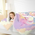 thumbnail image 4 of Castle Fairy Kids Cute Animal Unicorn 2Pcs Bedding Comforter Set,Kawaii Rainbow Twin Comforter Sets,Dreamy Princess Breathable Bedding Set,Microfiber Bedroom Decor, 4 of 8