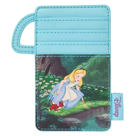 Loungefly Card Holder Alice In Wonderland Classic Movie new Official Disney Blue