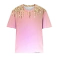 thumbnail image 4 of Virmaxy Womens Summer Short Sleeve T Shirts Printed Round Neck Short Sleeve T-shirt Loose Top Blouses Spring Summer Relaxed Fit Comfy Tee Pink-C XS, 4 of 4