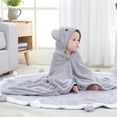 thumbnail image 4 of Vauwmsr Baby Bath Towel with Hood Soft Warm Premium Coral Velvet Swimming Shower Pool Towel for Newborn Infant Toddler, 4 of 5