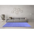 thumbnail image 3 of Ahgly Company Machine Washable Indoor Round Abstract Blue Contemporary Area Rugs, 4' Round, 3 of 4