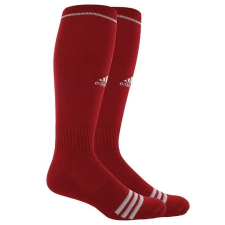 New Adidas 5124926 X-Small Red/White 2-Pair Climalite Soccer Sock Shoe 9C-1Y