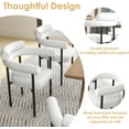 thumbnail image 3 of Coewske 4PCS Kitchen Dining Chair Modern Upholstered Armchair w/ Metal Legs White, 3 of 5