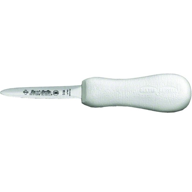 Dexter S134PCP SaniSafe 3" Oyster Knife Boston Pattern White Sure