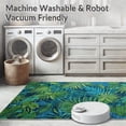 thumbnail image 5 of ODIKA 3'x5' Machine Washable Non-Slip Area Rug, Vibrant Boho Botanical Aesthetic High Traffic Rug, Blue, 5815, 5 of 7