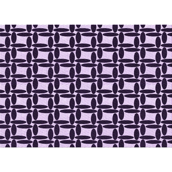 Ahgly Company Indoor Rectangle Patterned Bright Lilac Purple Area Rugs, 2' x 5'