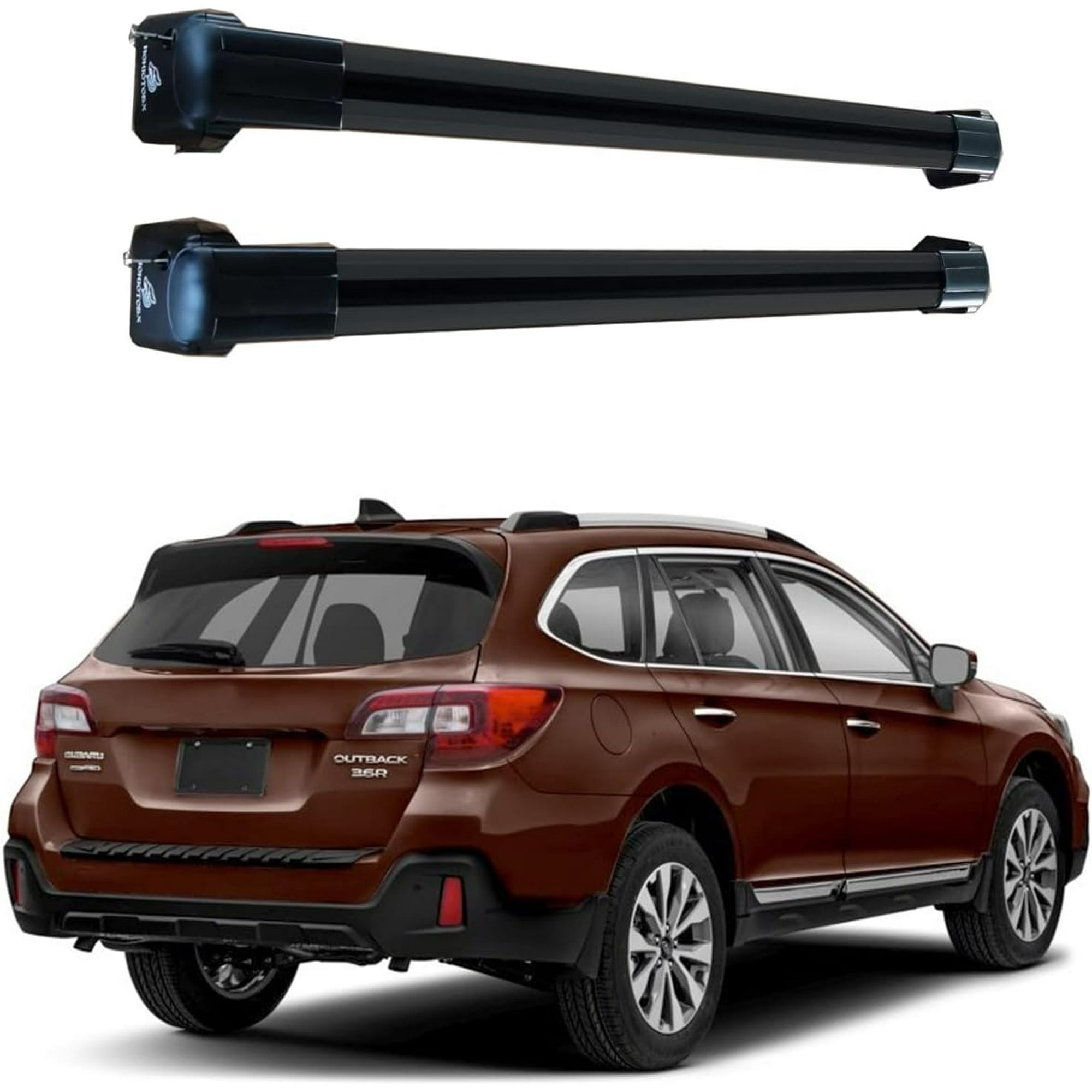 ROKIOTOEX Roof Rack Crossbars Fit for 2015 2019 Subar u Outback Premier Touring Chrome Lush Side Rails Cross Bars for Rooftop Cargo Box Luggage Ski Board Bike Carrier Black SO14T Walmart