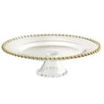 thumbnail image 1 of Leeber 31221 13 in. Bead Footed Plate, Gold, 1 of 1