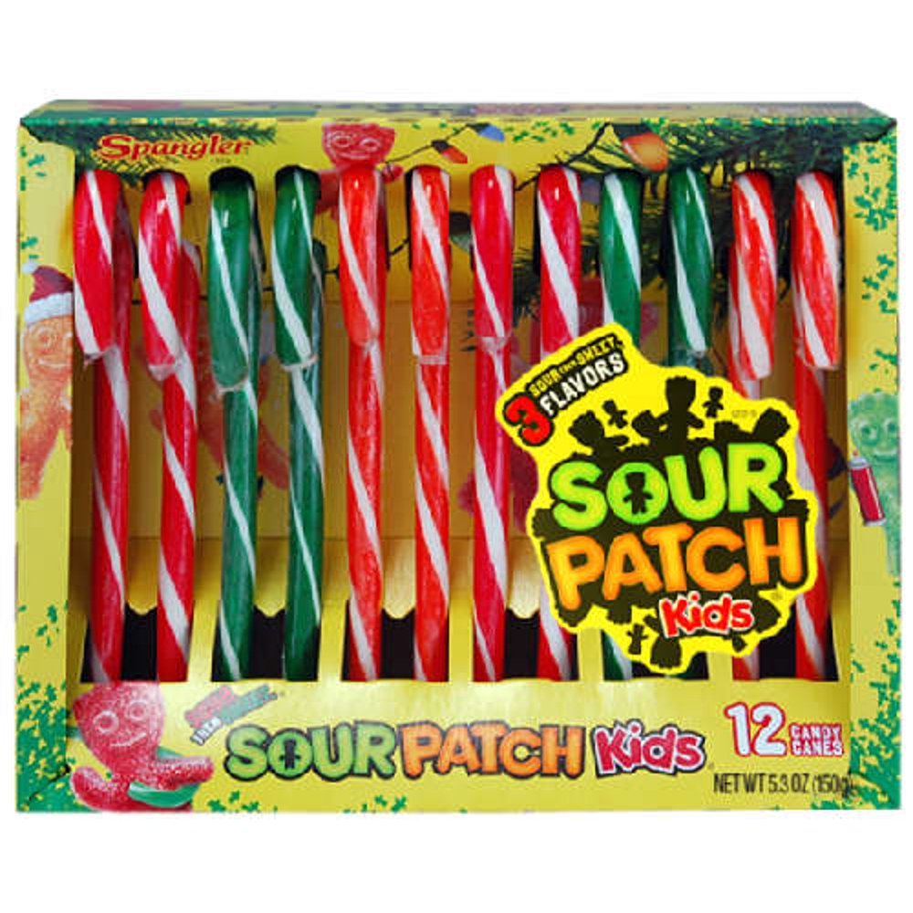 Sour Patch Kids Candy Canes, 5.3 Oz., 12 Count