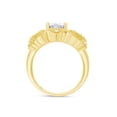 thumbnail image 6 of 2.90 CT Heart & Round Cut White Simulated Diamond Vintage Antique Art Deco Wedding Ring 14K Yellow Gold Over Sterling Silver (Color: White, Clarity: VVS1-VVS2, 2.90 Cttw) -5, 6 of 7