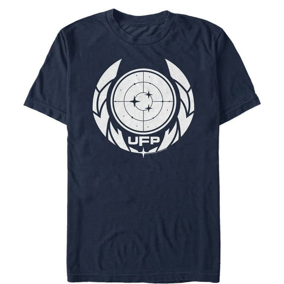 Men's Star Trek: Discovery United Federation of Planets Emblem  Graphic Tee Navy Blue Medium
