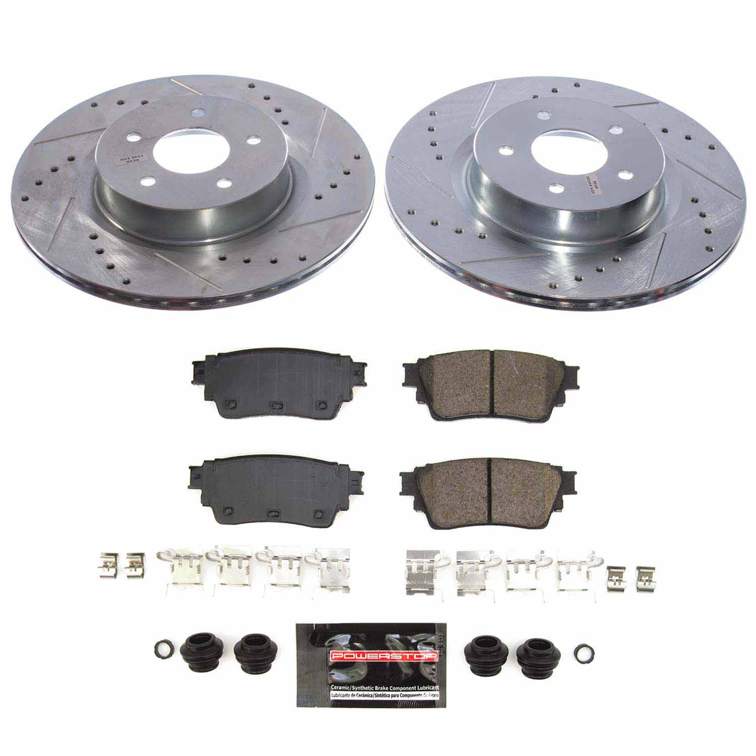 PowerStop Rear Z23 Evolution Sport Brake Pad and Rotor Kit for Infiniti QX60 2022-24, Nissan Pathfinder 2022-24, K9219