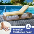 thumbnail image 5 of Chaise Lounge Cushions Outdoor, Waterproof Lounge Chair Cushion, 72x 21x 3 Inch Outdoor Chair Cushions with Ties, High-Density Foam Patio Lounge Chair Pads for Lawn, Pool & Beach, Beige, 5 of 14