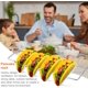thumbnail image 4 of Soporte para tacos Soporte para tacos de acero inoxidable Soporte para conchas de tacos Bandeja para tacos Estante para tacos mexicanos en forma de onda para tortillas, burritos, perritos calientes, 4 of 5