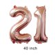 thumbnail image 4 of GOOHOCHY Globos de cumpleaños para 21 años, decoración para fiestas de cumpleaños (dorado rosa, 40 pulgadas), 4 of 8