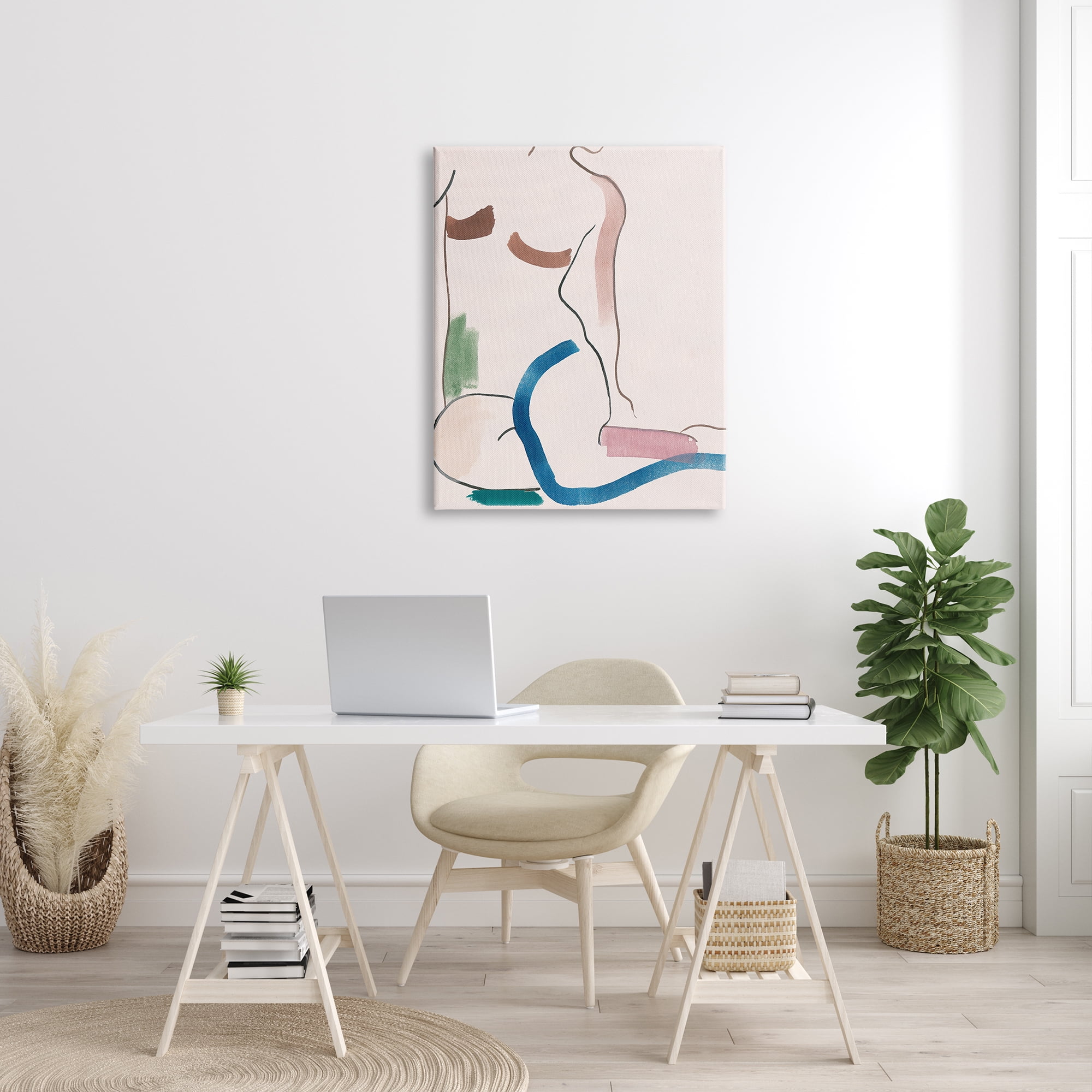 Stupell Industries Abstract Seated Female Figure Playful Thick Lines, 30 x 40, Designed by Melissa Wang