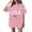 Pink, variant on Womens Oversized Boyfriend Tee Shirts Short Sleeve Trendy Crew Neck Loose Workout Tee Casual Summer Tops
