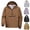 Black, variant on LpwkSSA Men Solid Hooded Sweatshirt with Half-Zip Adjustable Hood Water-Windproof Fabric Front Pocket Casual Outdoor Top Ideal for Hiking Camping and Daily Wear Black L