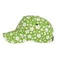 thumbnail image 2 of Lsque Green White Flowers Baseball Cap Trucker Low Profile Hat Golf Dad Hat Adjustable Original Classic Unconstructed Plain Cap Men Women, 2 of 9