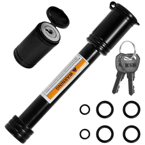 Hitch Receiver Pin Lock Stainless 5/8 inch Trailer Receiver Lock Keyed Alike for Class III IV 2 inch Receiver Fit Hitch Bike Rack Tray Ball Tow Rope for Trailer Truck Car Boat (Black)