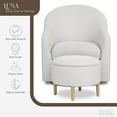 thumbnail image 4 of Evolur Luna Swivel Glider & Ottoman, Taupe, 4 of 8