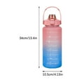 thumbnail image 3 of Water Bottle with Time Marker, Leakproof & BPA Free Big Water Bottle with Straw Handle Frosted Water Jug for Gym,Fitness,Outdoor Sports, 3 of 7