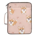 thumbnail image 2 of Haosy Accordion File Organizer Zipper Binder 500 Sheet 6-Tab Expanding File Folder Multi-Pocket 1.2 Inch 3 Ring Corgi and Footprints, 2 of 7