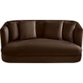 thumbnail image 4 of Meridian Furniture Alder Brown Velvet Loveseat, 4 of 17
