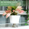 thumbnail image 7 of Toyvian Self-Watering Indoor Planter with Transparent Plastic Design, White, Simple Style, 1 Set for Easy Plant Care, 7 of 7