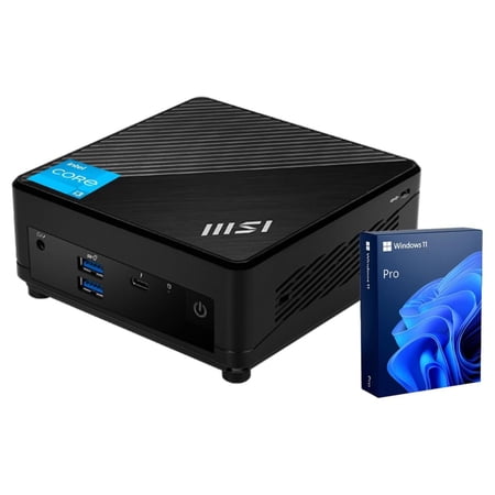 Msi Cubi 5 Business Mini Desktop, Intel Core i3-1215U, 8GB RAM, 256GB SSD, Windows 11 Pro, Black