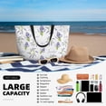 thumbnail image 5 of Xecao Lavender Flowers for versatile beach bag for women includes zipper pockets and waterproof material, ideal for vacations and adventures., 5 of 7