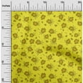 thumbnail image 2 of oneOone Velvet Yellow Fabric Leaves & Clover Quilting Supplies Print Sewing Fabric By The Yard 58 Inch Wide, 2 of 7