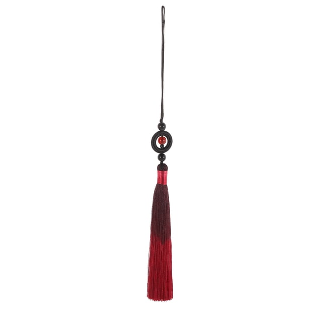 ColoMX Borla de cordón chino hecha a mano, decoración de estilo chino tradicional para joyería, organizador colgante, elegante adorno hecho a mano para el hogar