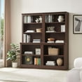thumbnail image 6 of VAUXHILL & CO. Halston Multi-Depth Bookcase, Adjustable Storage Shelving Unit, Cherry, 6 of 10