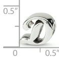 thumbnail image 4 of 925 Sterling Silver Charm For Bracelet Letter D Script Bead Alphabet, 4 of 8