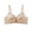 Khaki, variant on Womens High Support Bras Front Closure Austable Spaghetti Straps Lace Spliced Back Hollow Lift Bra