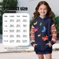 thumbnail image 7 of Xoenoiee Colorful Butterfly Swirl Print Long Hoodies Sweatshirt for Kids Long Sleeve Shirt Pullover Hoodie Dress for Teen Girls Oversized Fall Outfits Sweat Shirts Jumpers with Pocket, 9-10 Years, 7 of 7